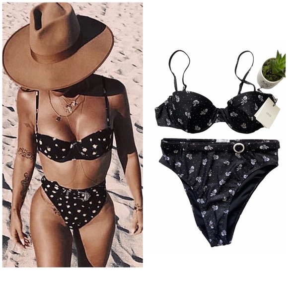 Onia Other - Onia floral underwire bikini with belt NWT